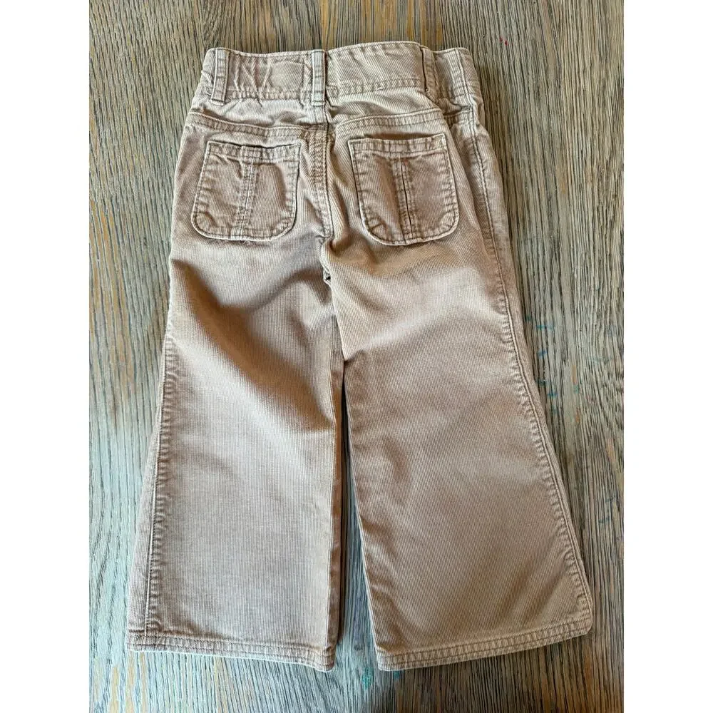 BabyGap Girls Tan Corduroy Flare Pants Patch Pockets Toddler 3T